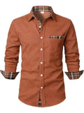 Casual Regular Fit Shirt-shirts > casual shirts-Laventaire-Copper-S-Laventaire