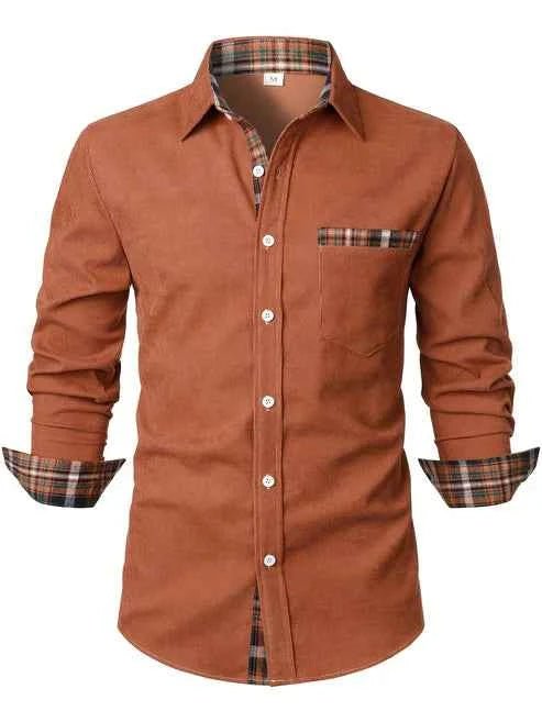 Casual Regular Fit Shirt-shirts > casual shirts-Laventaire-Copper-S-Laventaire