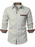 Casual Regular Fit Shirt-shirts > casual shirts-Laventaire-Light Gray-S-Laventaire