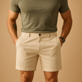 Casual Relaxed Fit Shorts-shorts > casual shorts-Laventaire-Light Khaki-XS-Laventaire