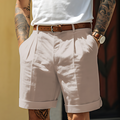 Casual Relaxed Shorts-shorts > casual shorts-Laventaire-Light Beige-S-Laventaire