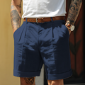 Casual Relaxed Shorts-shorts > casual shorts-Laventaire-Navy Blue-S-Laventaire