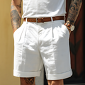 Casual Relaxed Shorts-shorts > casual shorts-Laventaire-White-S-Laventaire