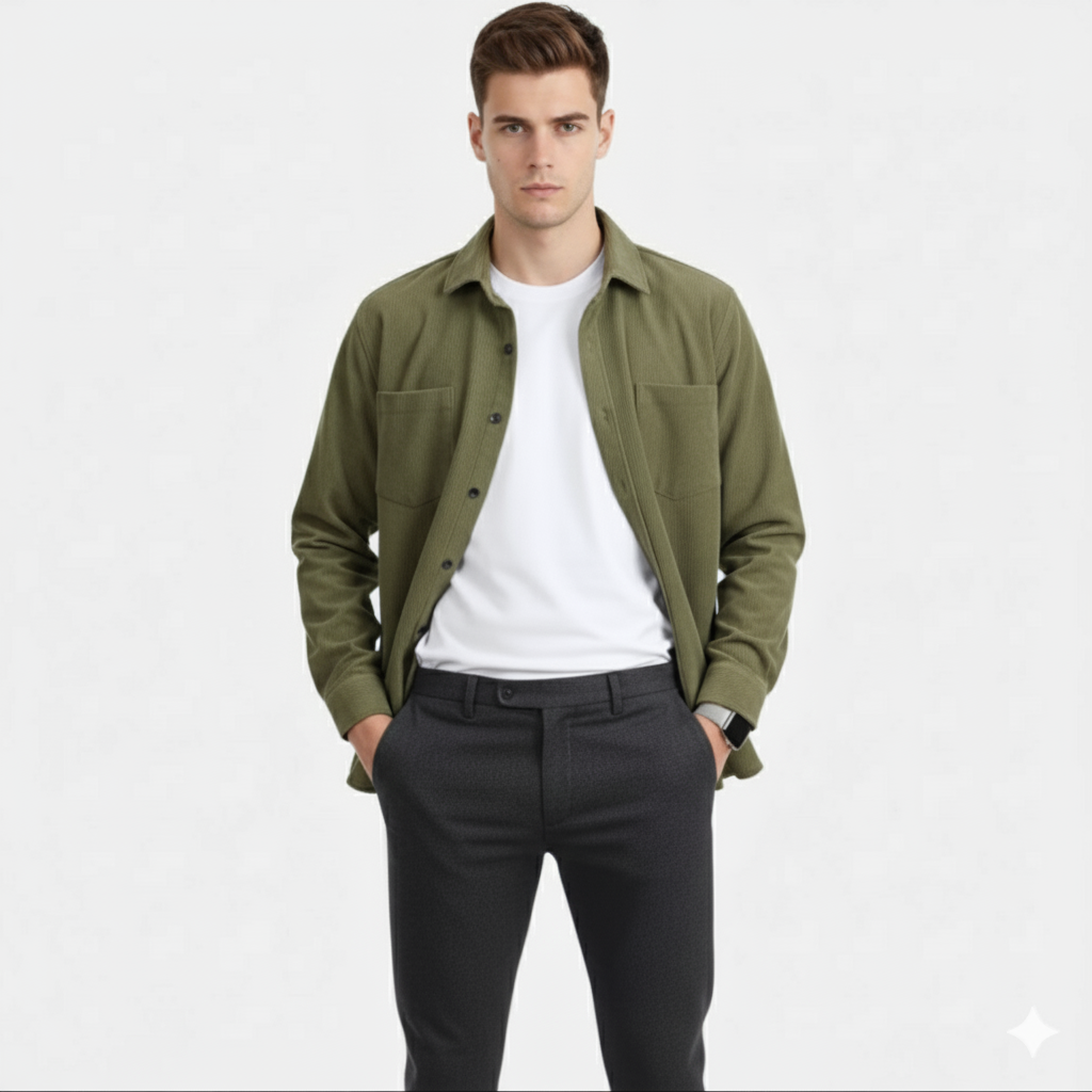 Casual Shirt Jacket-jackets > shirt jackets-Laventaire-Laventaire