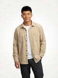 Casual Shirt Jacket-jackets > shirt jackets-Laventaire-Beige-S-Laventaire