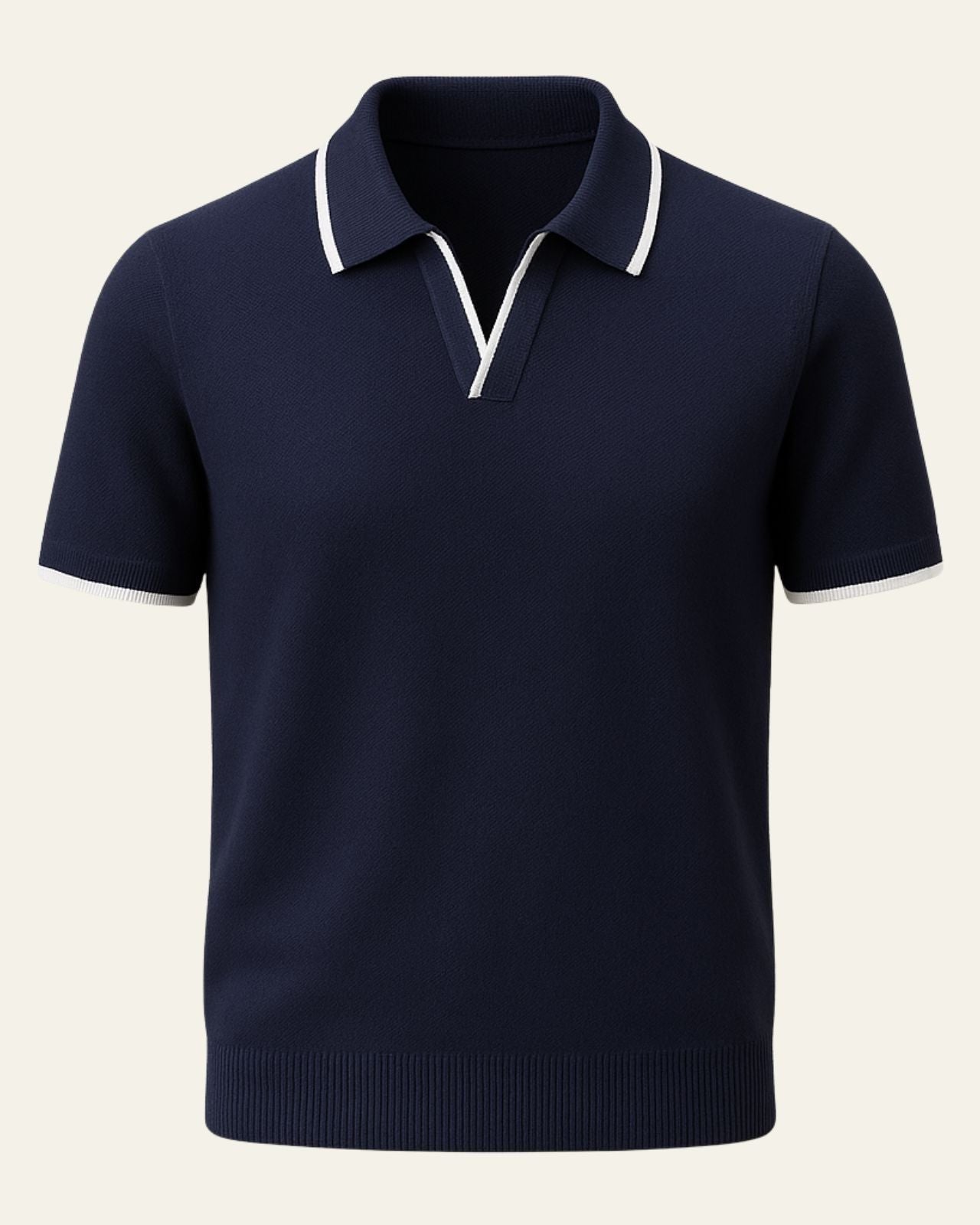 Casual Short Sleeve Polo Shirt-shirts > polo shirts-Laventaire-Laventaire