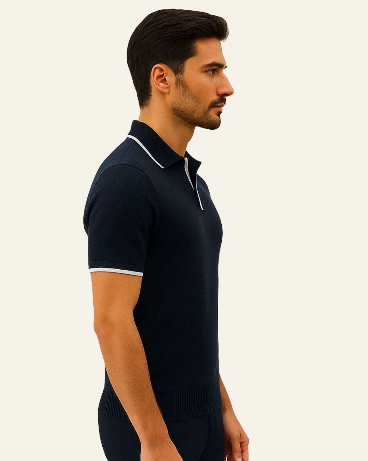 Casual Short Sleeve Polo Shirt-shirts > polo shirts-Laventaire-Laventaire