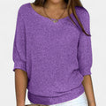Casual Short Sleeve Sweater-sweaters > short sleeve sweater-Laventaire-Laventaire