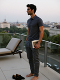 Casual Slim Fit Polo Shirt-shirts > polo shirts-Laventaire-Dark Gray-S-Laventaire