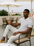 Casual Slim Fit Polo Shirt-shirts > polo shirts-Laventaire-White-S-Laventaire