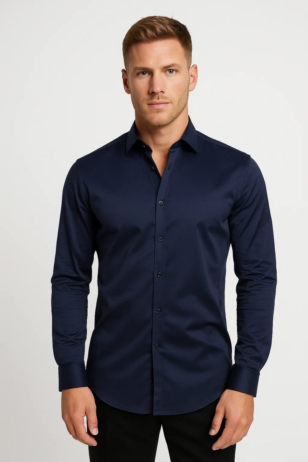 Casual Slim Fit Shirt-shirts > long sleeve shirts > slim fit shirts-Laventaire-Laventaire