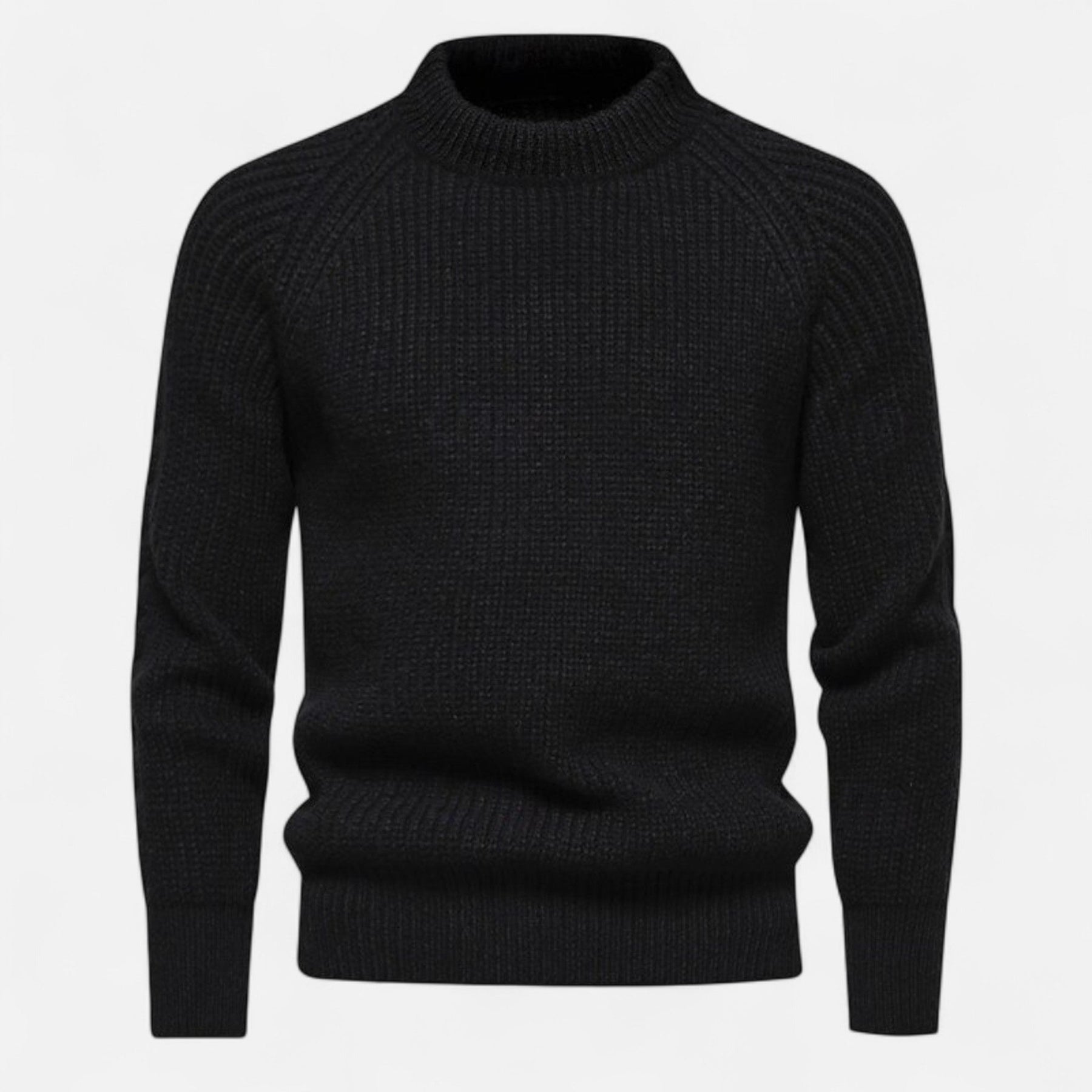 Casual Slim Fit Sweater-sweaters > slim fit sweater-Laventaire-Black-M-Laventaire