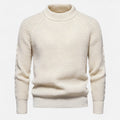 Casual Slim Fit Sweater-sweaters > slim fit sweater-Laventaire-Cream-M-Laventaire