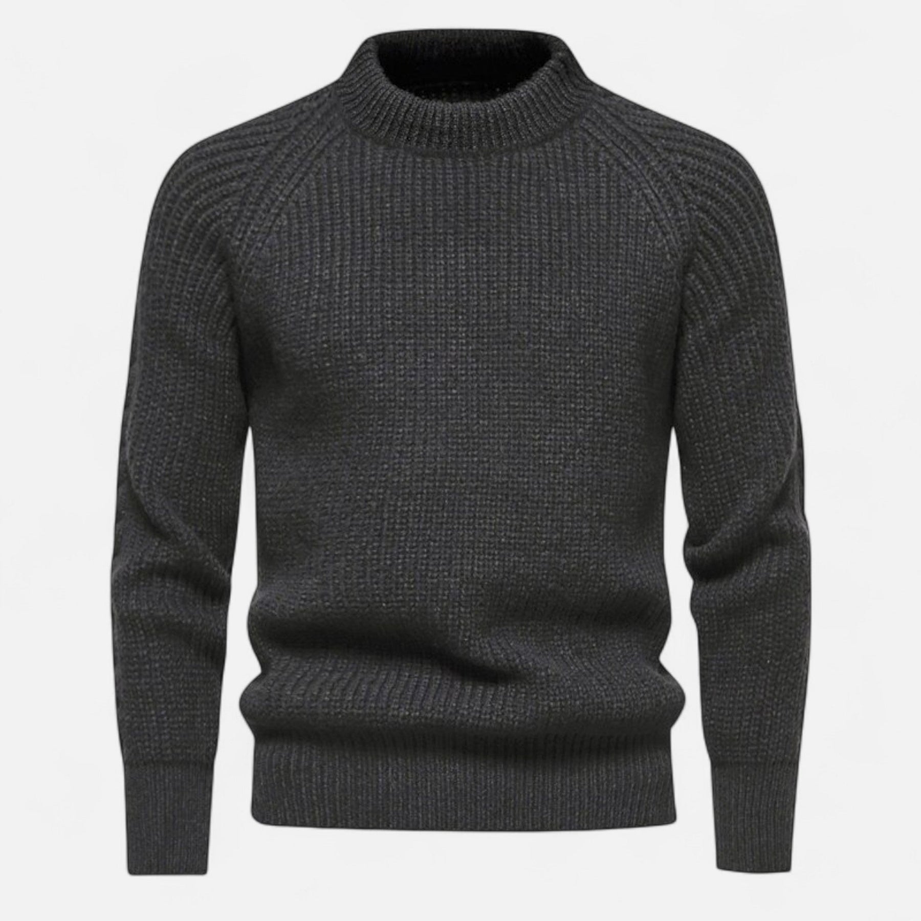 Casual Slim Fit Sweater-sweaters > slim fit sweater-Laventaire-Dark Gray-M-Laventaire