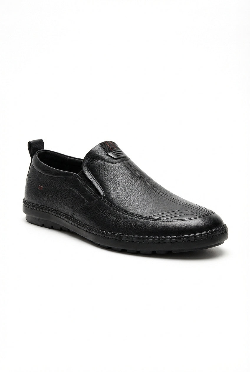 Casual Slip-On Loafers-footwear > loafers-Laventaire-Black-38-Laventaire