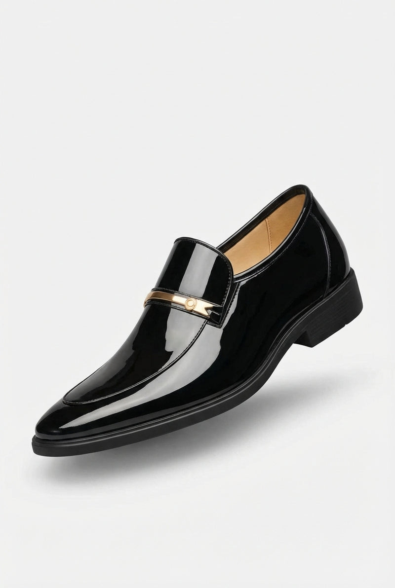 Casual Slip-On Loafers-footwear > loafers > slip-on loafers-Laventaire-Black-38-Laventaire