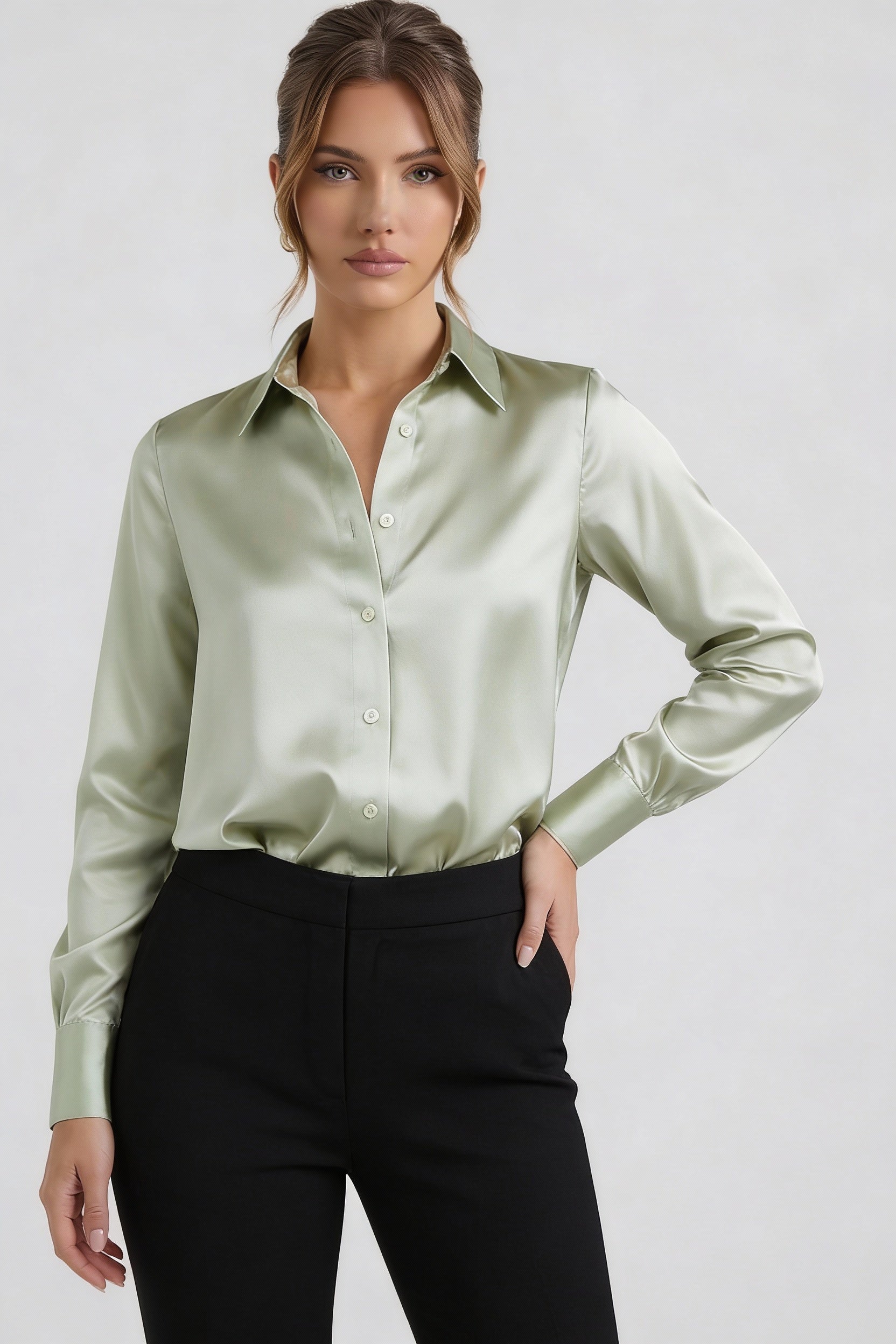 Casual Smart Blouse Top-tops > blouses-Laventaire-Laventaire