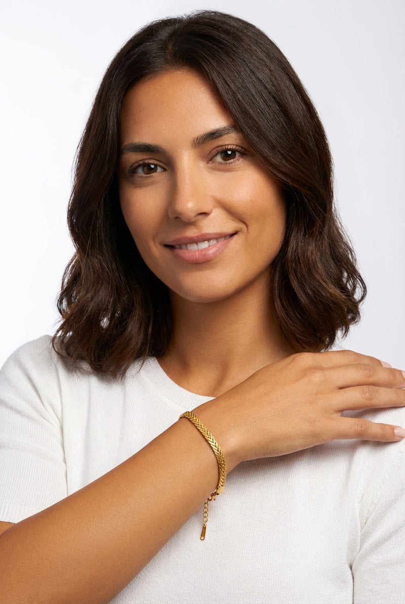 Casual Snake Chain Bracelet-jewelry > bracelets > chain bracelets-Laventaire-Laventaire