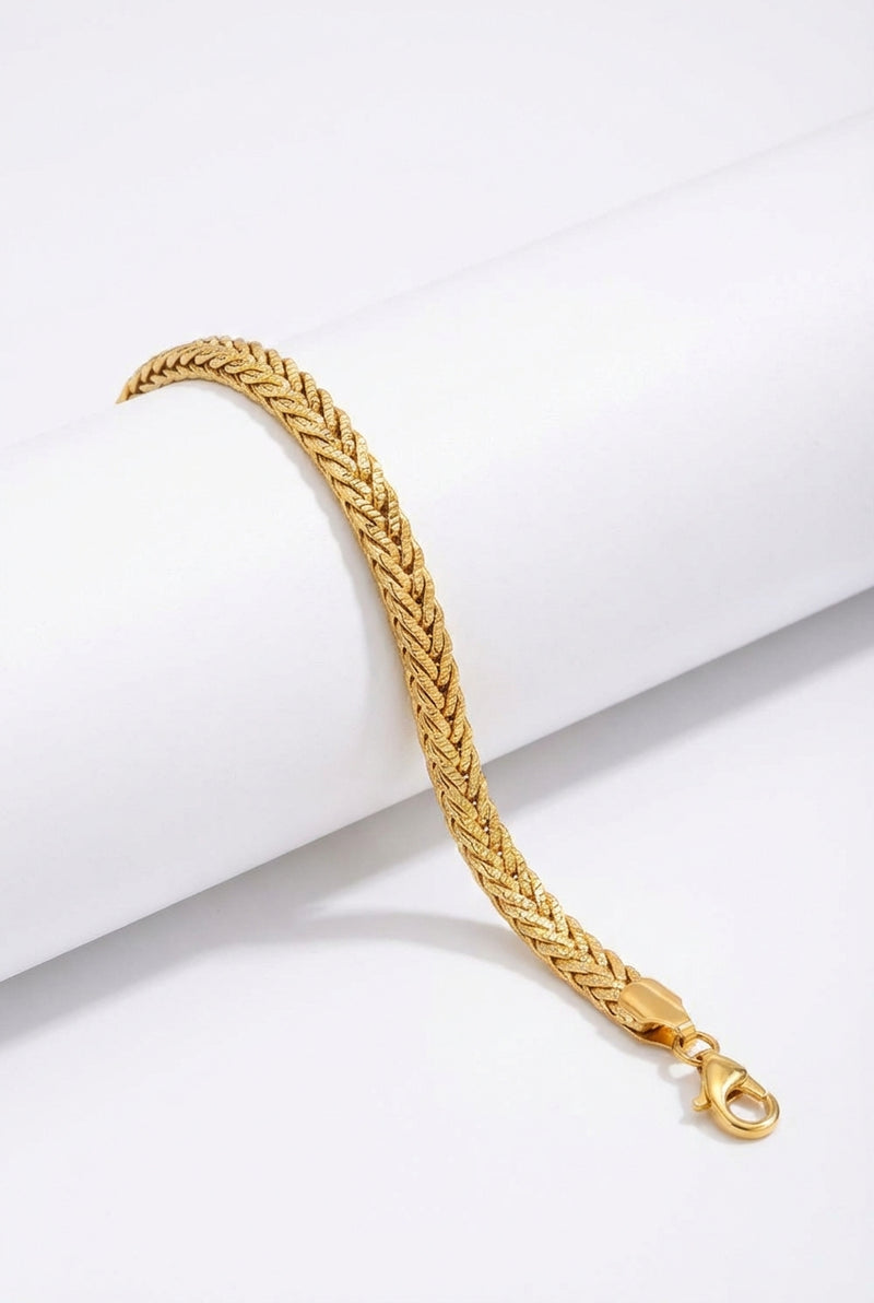 Casual Snake Chain Bracelet-jewelry > bracelets > chain bracelets-Laventaire-Gold-One Size-Laventaire