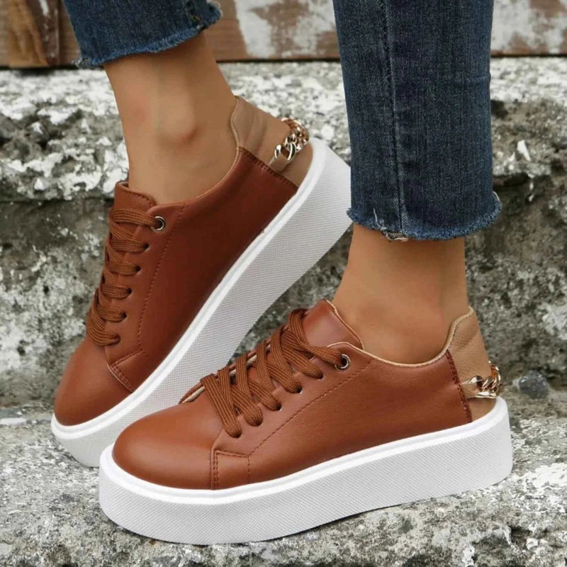 Casual Sneakers Chain Detail-footwear > sneakers > casual sneakers-Laventaire-Laventaire