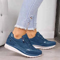 Casual Sneakers Side Zipper-footwear > sneakers-Laventaire-Teal Blue-35-Laventaire