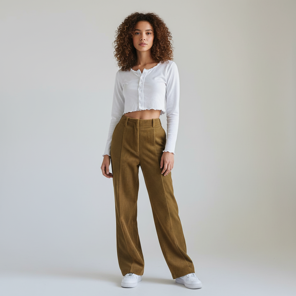 Casual Staight Leg Trousers-trousers > straight leg trousers-Laventaire-Laventaire
