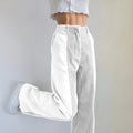 Casual Staight Leg Trousers-trousers > straight leg trousers-Laventaire-White-S-Laventaire