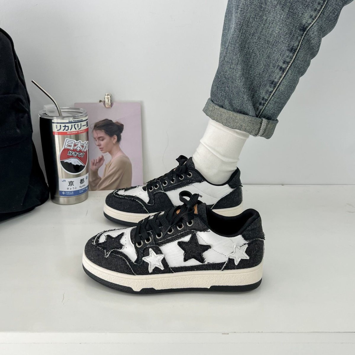 Casual Star Sneakers-footwear > sneakers-Laventaire-Black-35-Laventaire