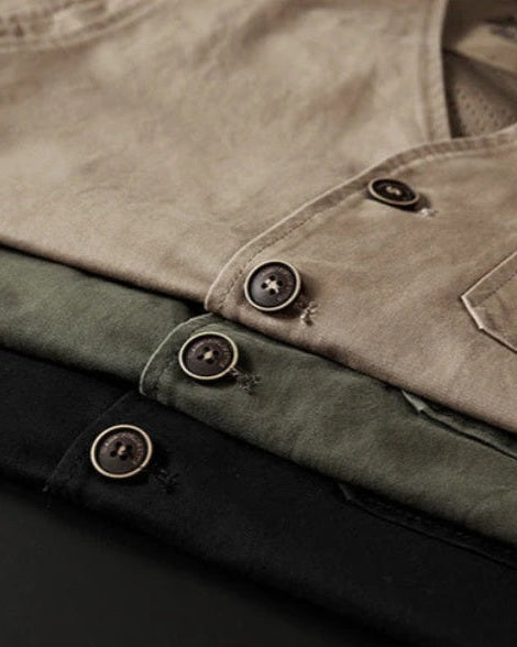 Casual Straight Fit Vest-outerwear > vests-Laventaire-Laventaire