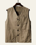 Casual Straight Fit Vest-outerwear > vests-Laventaire-Laventaire