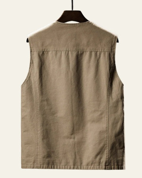 Casual Straight Fit Vest-outerwear > vests-Laventaire-Laventaire