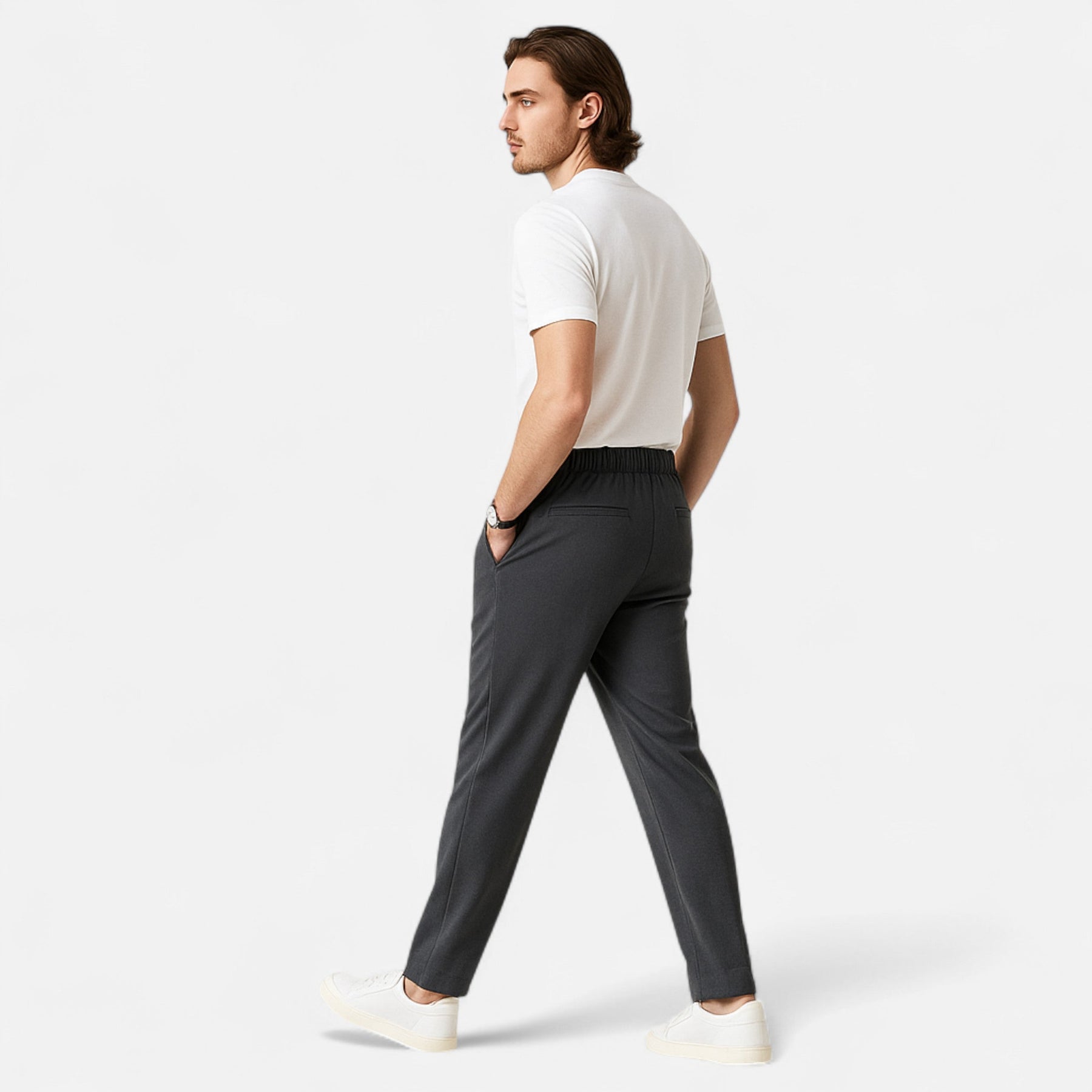 Casual Straight Leg Trousers-trousers > straight leg trousers-Laventaire-Laventaire