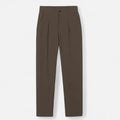 Casual Straight Leg Trousers-trousers > straight leg trousers-Laventaire-Dark Brown-S-Laventaire