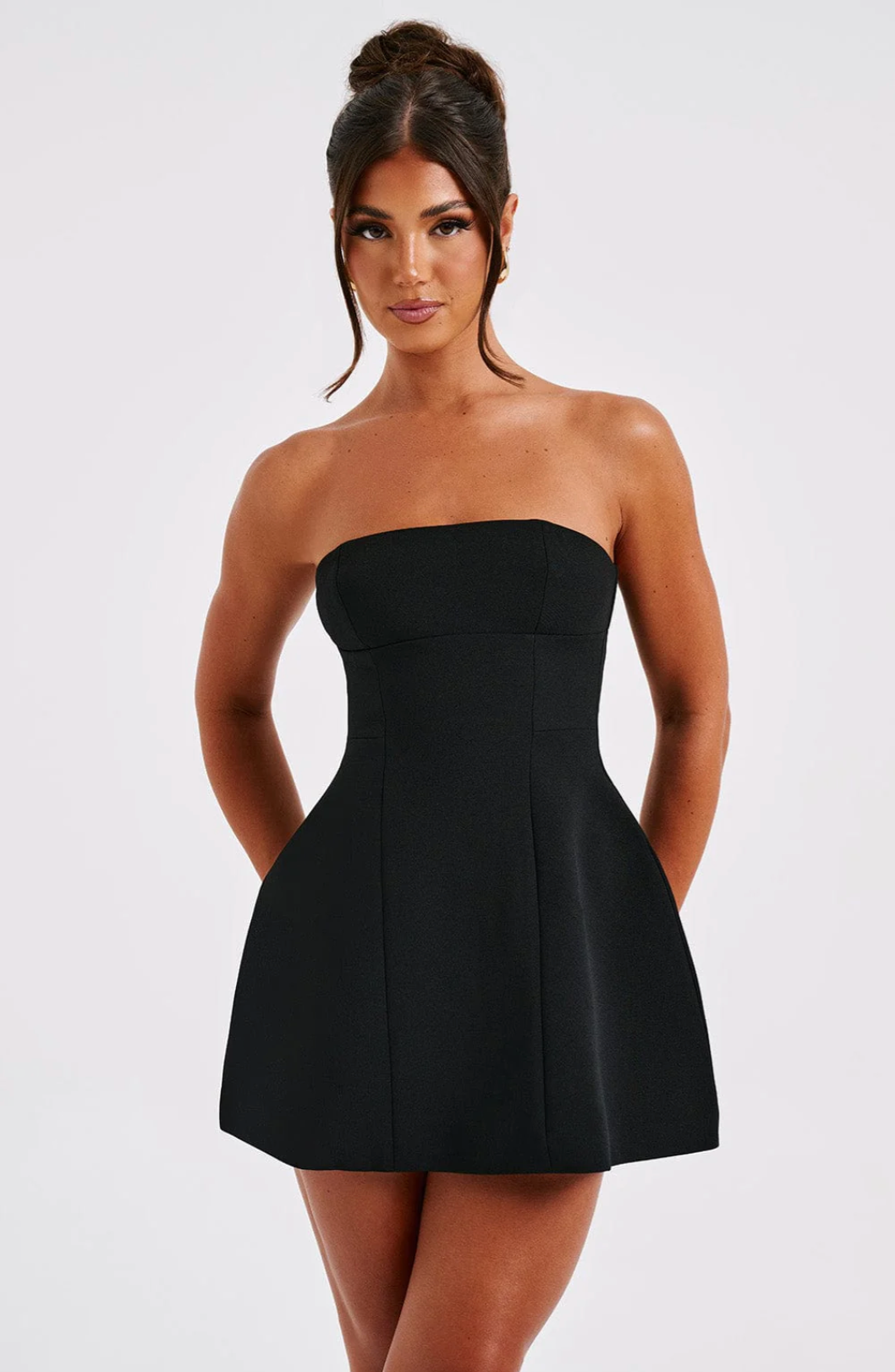 Casual Strapless Mini Dress-dresses > mini dress-Laventaire-Laventaire
