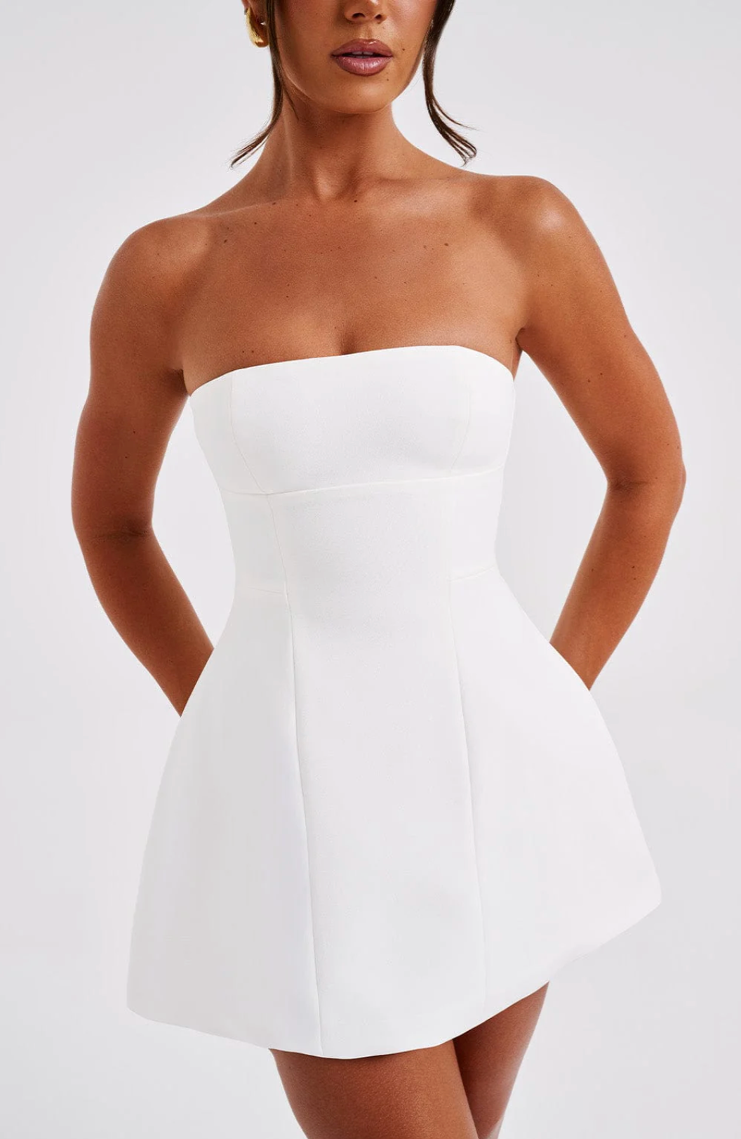 Casual Strapless Mini Dress-dresses > mini dress-Laventaire-Laventaire