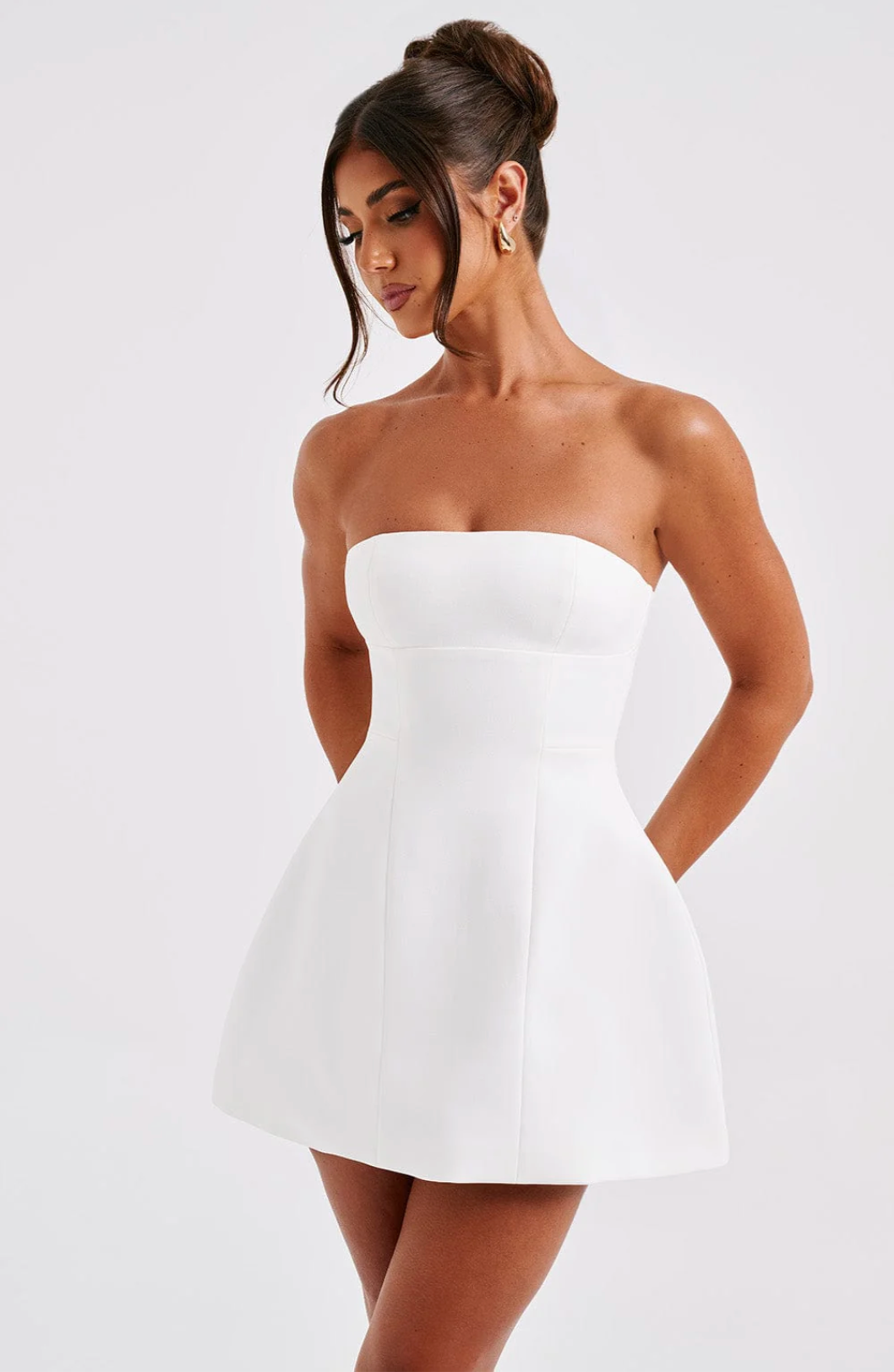 Casual Strapless Mini Dress-dresses > mini dress-Laventaire-Laventaire