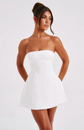 Casual Strapless Mini Dress-dresses > mini dress-Laventaire-Laventaire