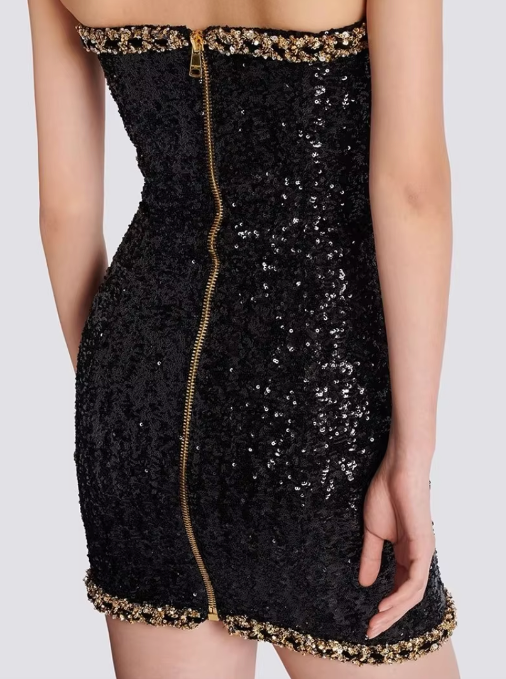 Casual Strapless Mini Dress-dresses > mini dress-Laventaire-Laventaire