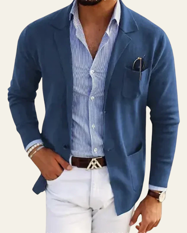 Casual Structured Blazer-blazers > casual blazer-Laventaire-Laventaire