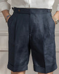 Casual Structured Shorts-shorts > structured shorts-Laventaire-Laventaire