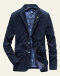 Casual Tailored Blazer-blazers > tailored blazer-Laventaire-Navy Blue-S-Laventaire
