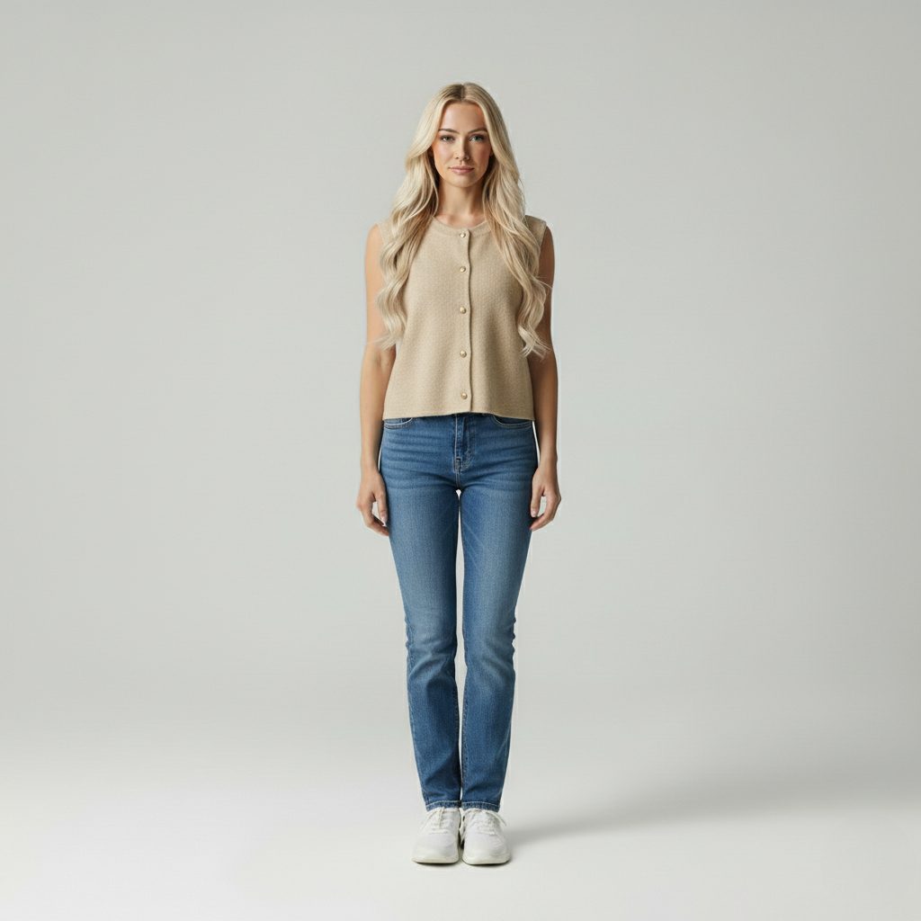 Casual Tailored Gilet Vest-vest > tailored gilet vest-Laventaire-Laventaire