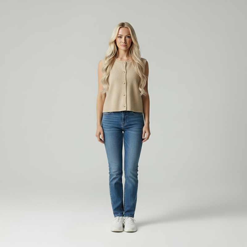 Casual Tailored Gilet Vest-vest > tailored gilet vest-Laventaire-Laventaire