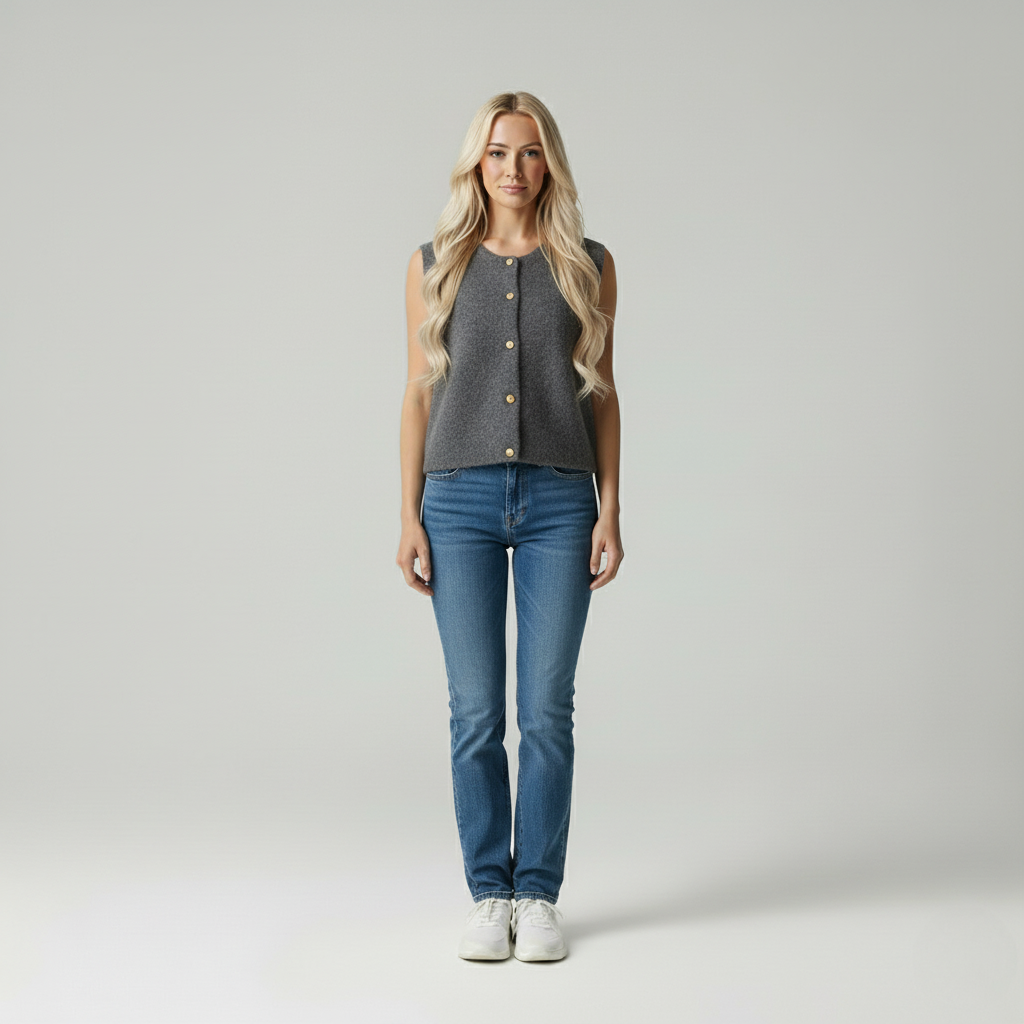 Casual Tailored Gilet Vest-vest > tailored gilet vest-Laventaire-Laventaire