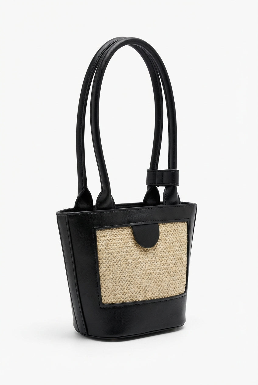 Casual Tote Bag-bags > tote bags-Laventaire-Black-One size-Laventaire