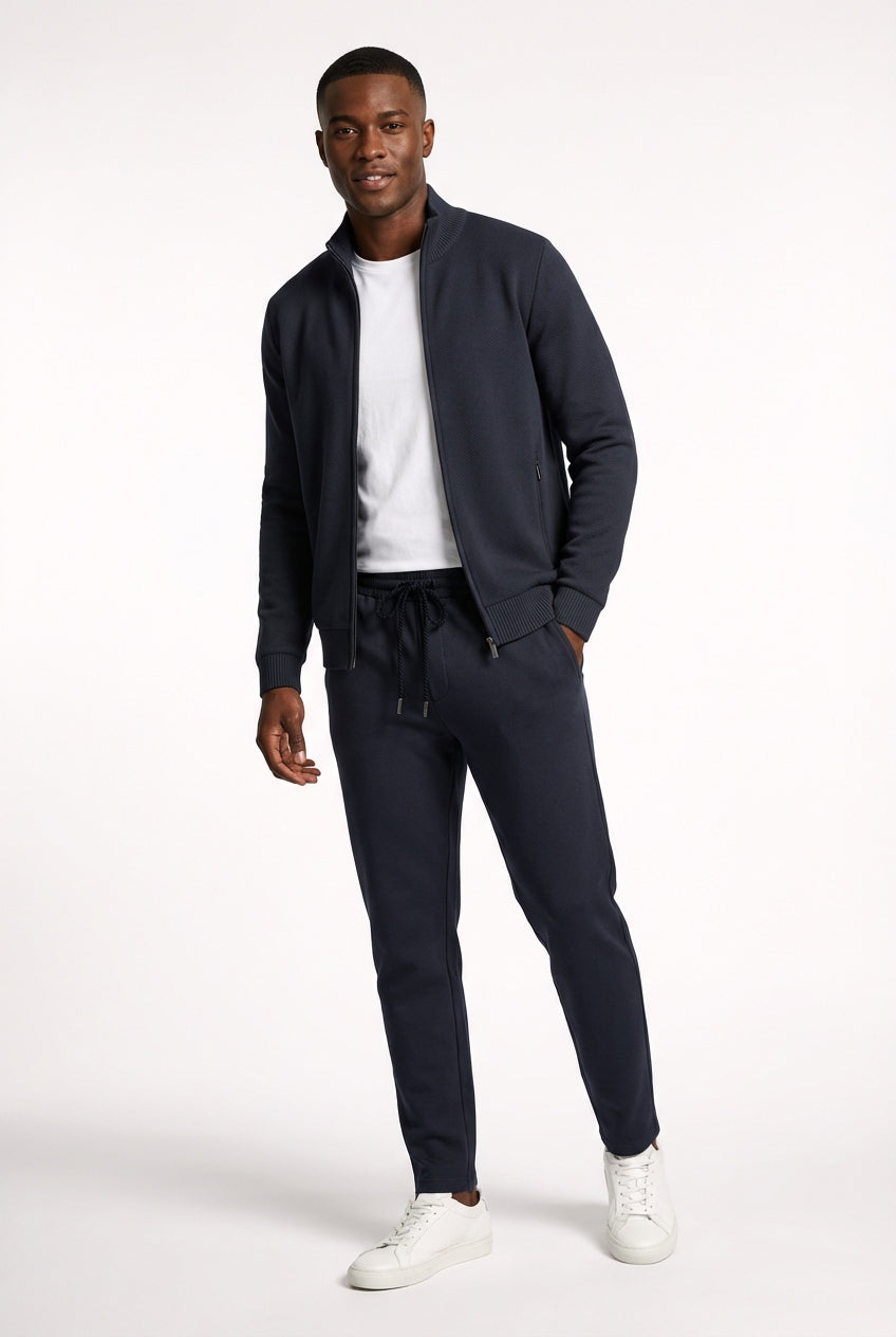 Casual Tracksuit Set-men's clothing > tracksuit-Laventaire-Navy Blue-S-Laventaire