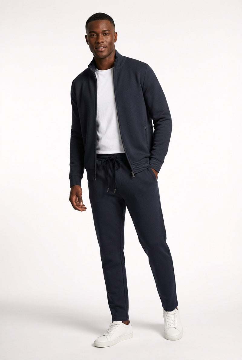 Casual Tracksuit Set-men's clothing > tracksuit-Laventaire-Navy Blue-S-Laventaire