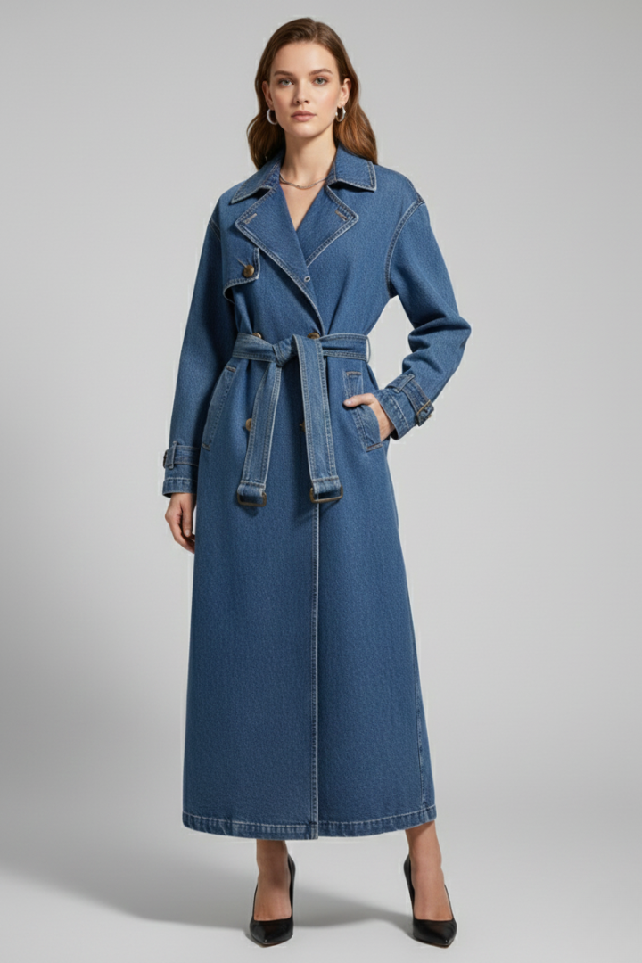 Casual Trench Coat-outerwear > trench coat-Laventaire-Laventaire