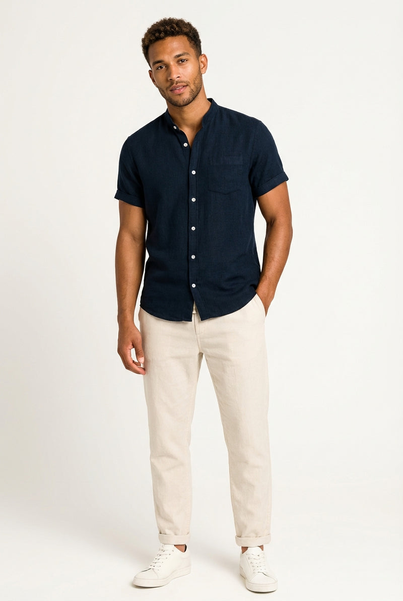 Casual Two-Piece Set-sets > two-piece set-Laventaire-Navy Blue-S-Laventaire