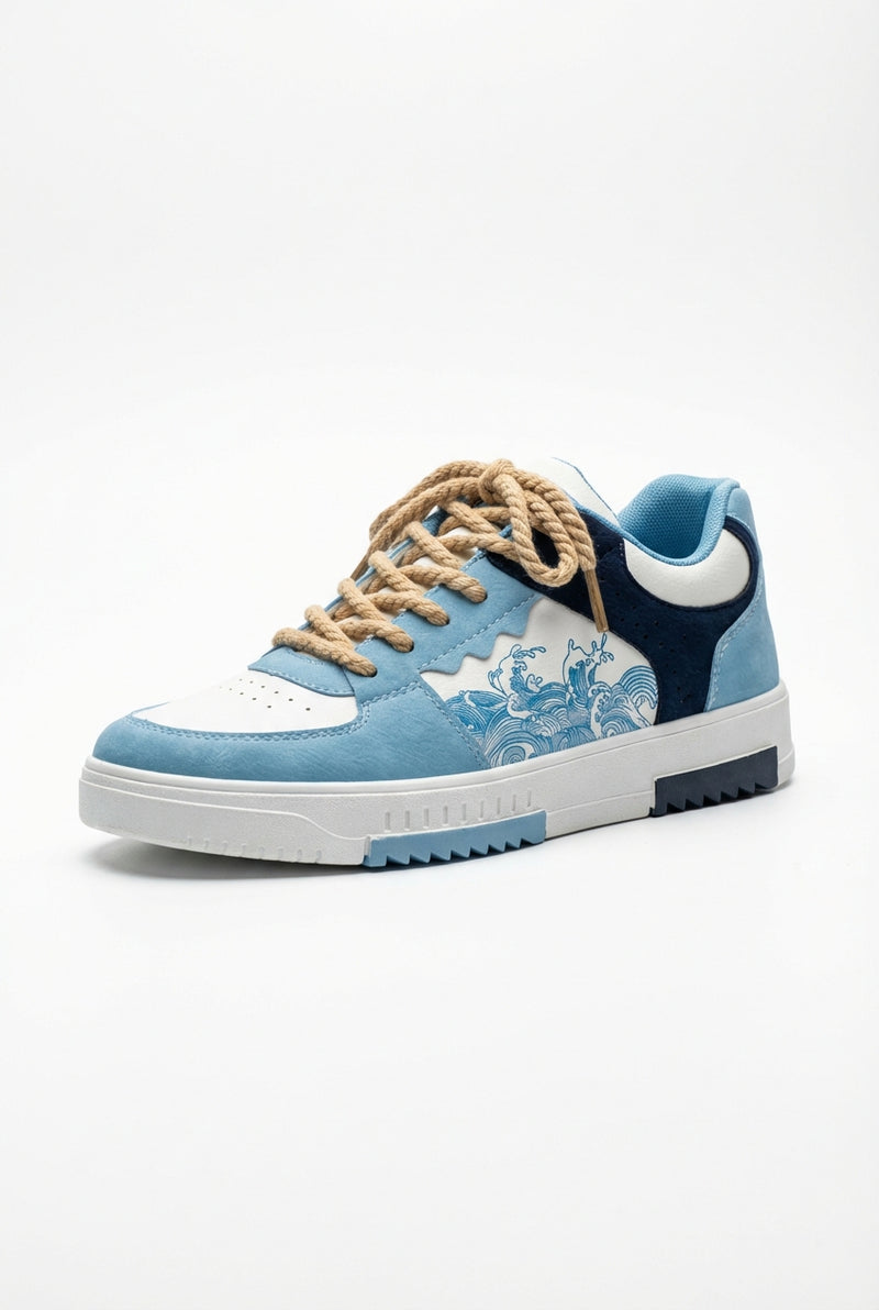 Casual Wave Pattern Sneakers-footwear > sneakers-Laventaire-Laventaire